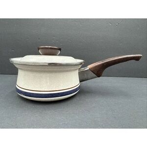 Stylish Cream and Brown Saucepan with Lid